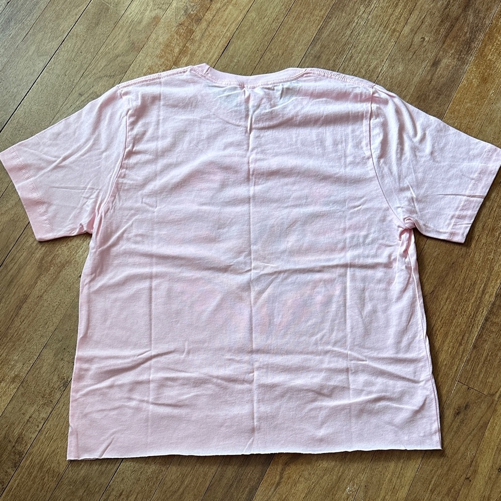 Pink Naturdays Cropped Graphic Tee - M - Picture 2 of 5